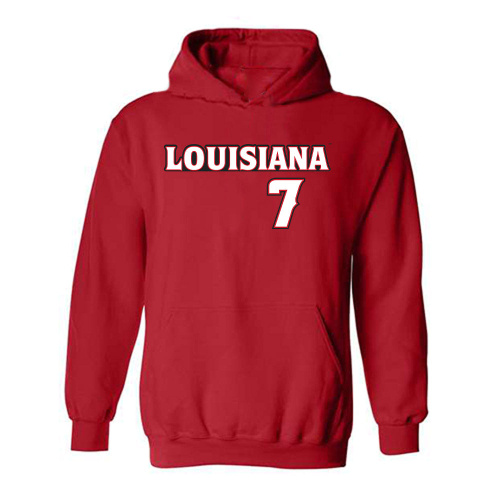 Louisiana - NCAA Baseball : Griffin Hebert - Replica Shersey Hooded Sweatshirt-0