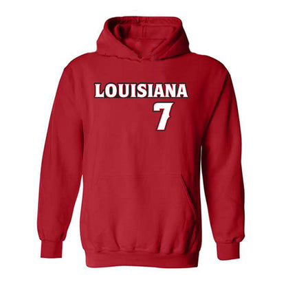 Louisiana - NCAA Baseball : Griffin Hebert - Replica Shersey Hooded Sweatshirt-0