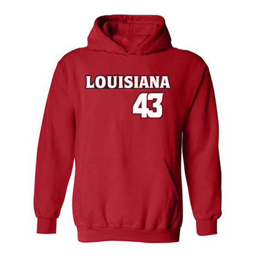 Louisiana - NCAA Baseball : Drew Kirby - Hooded Sweatshirt Replica Shersey