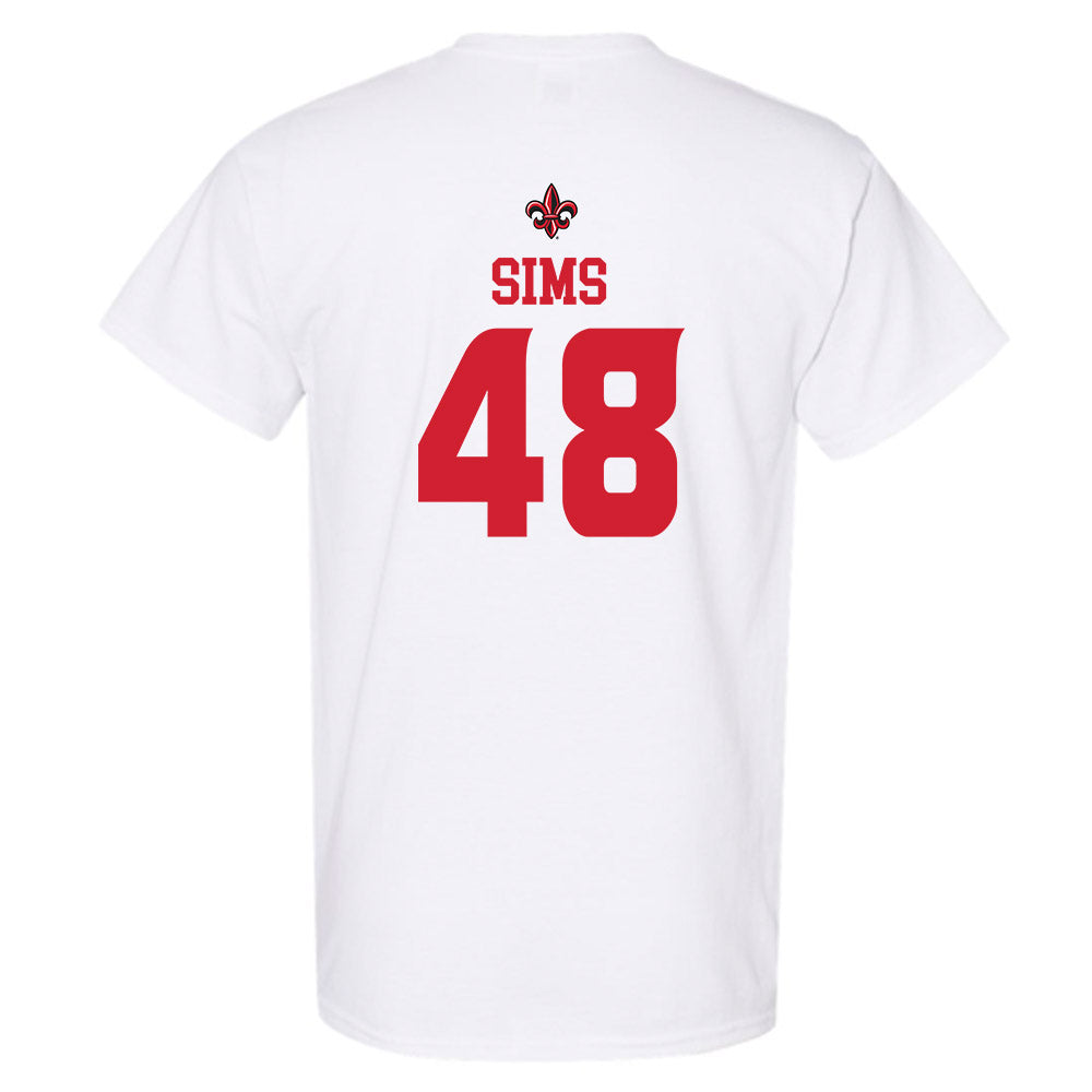 Louisiana - NCAA Football : Hunter Sims - Sports Shersey T-Shirt-1