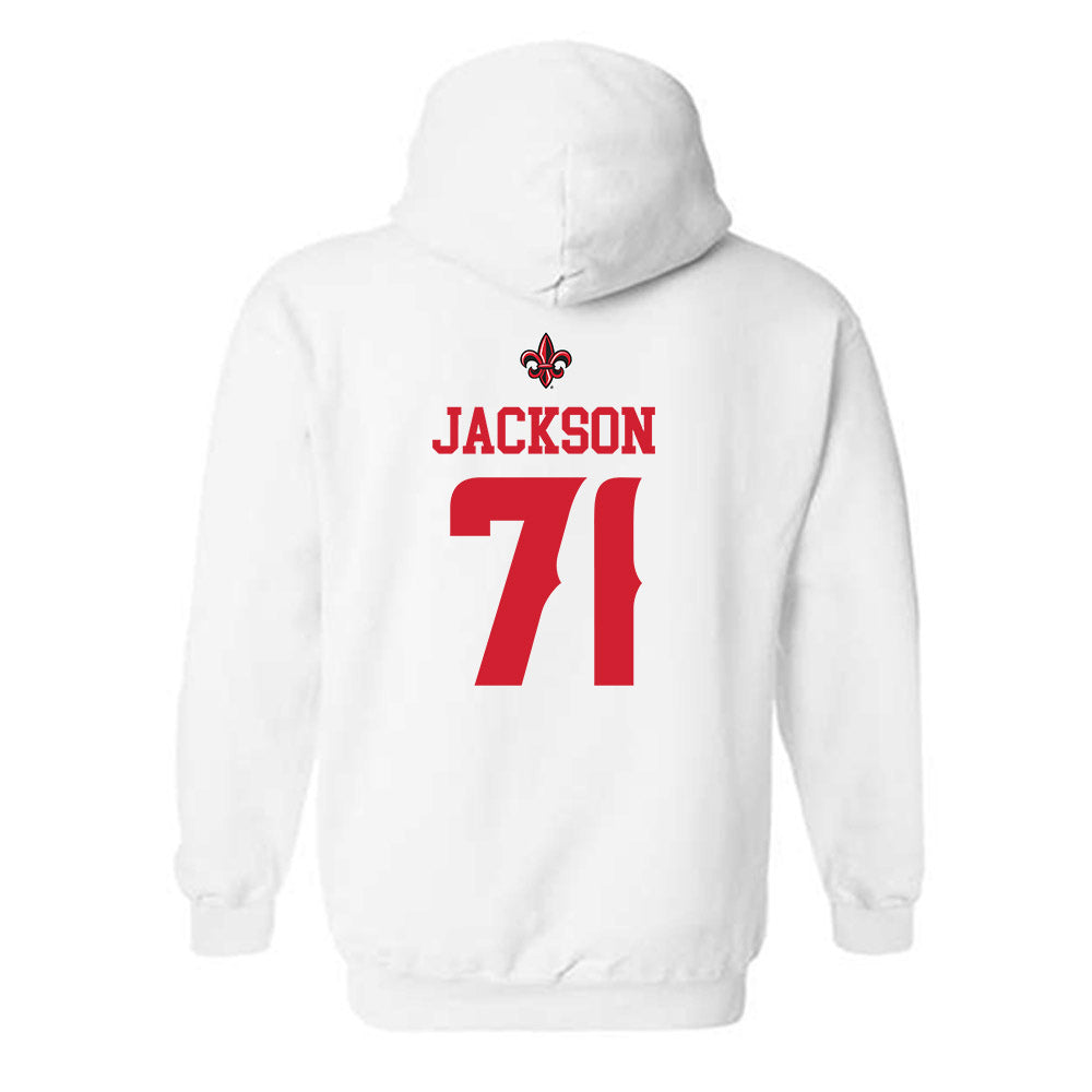 Louisiana - NCAA Football : George Jackson - Hooded Sweatshirt Replica Shersey
