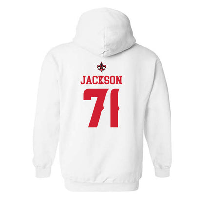 Louisiana - NCAA Football : George Jackson - Hooded Sweatshirt Replica Shersey