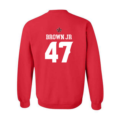 Louisiana - NCAA Football : Maurice Brown Jr - Sports Shersey Crewneck Sweatshirt-1