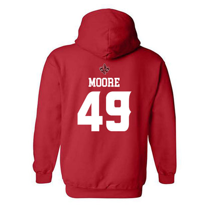 Louisiana - NCAA Football : Travin Moore - Sports Shersey Hooded Sweatshirt-1