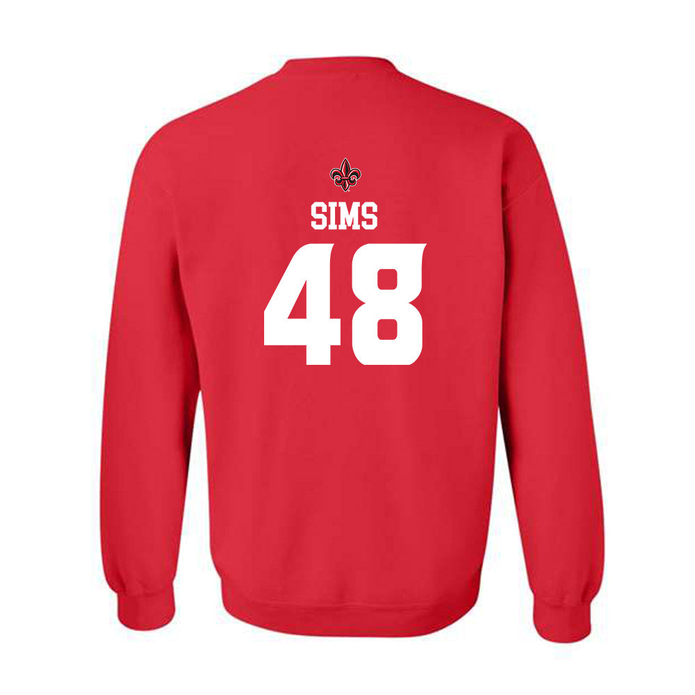 Louisiana - NCAA Football : Hunter Sims - Sports Shersey Crewneck Sweatshirt-1