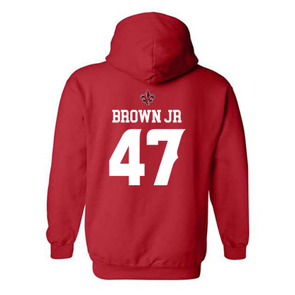 Louisiana - NCAA Football : Maurice Brown Jr - Sports Shersey Hooded Sweatshirt-1