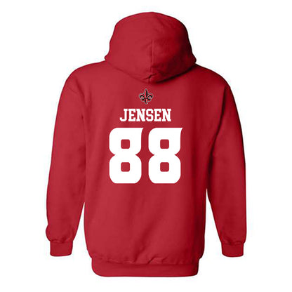 Louisiana - NCAA Football : Caden Jensen - Hooded Sweatshirt Replica Shersey