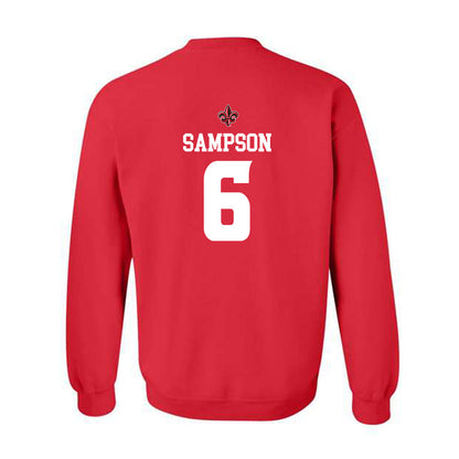 Louisiana - NCAA Football : Shelton Sampson - Sports Shersey Crewneck Sweatshirt-1