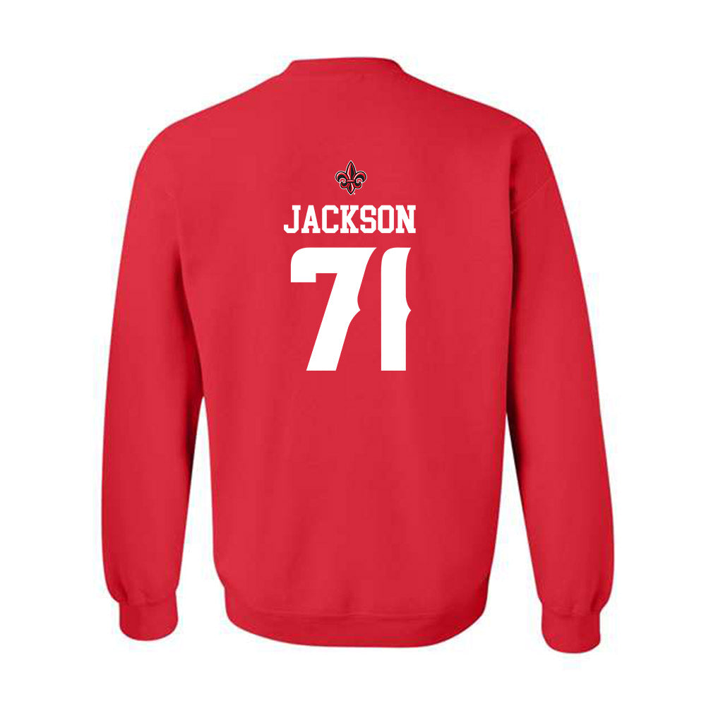 Louisiana - NCAA Football : George Jackson - Crewneck Sweatshirt Replica Shersey