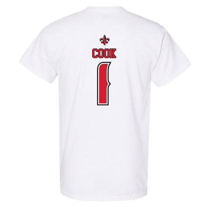 Louisiana - NCAA Men's Basketball : Zeke Cook - Replica Shersey T-Shirt-1