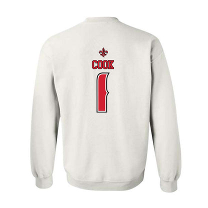 Louisiana - NCAA Men's Basketball : Zeke Cook - Replica Shersey Crewneck Sweatshirt-1