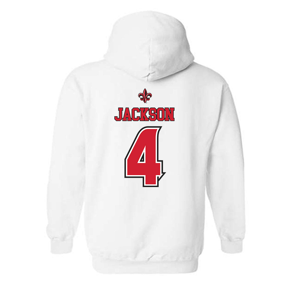 Louisiana - NCAA Women's Basketball : Jazmyne Jackson - Replica Shersey Hooded Sweatshirt-1