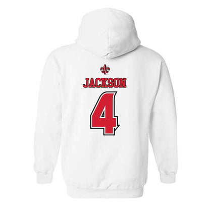 Louisiana - NCAA Women's Basketball : Jazmyne Jackson - Replica Shersey Hooded Sweatshirt-1