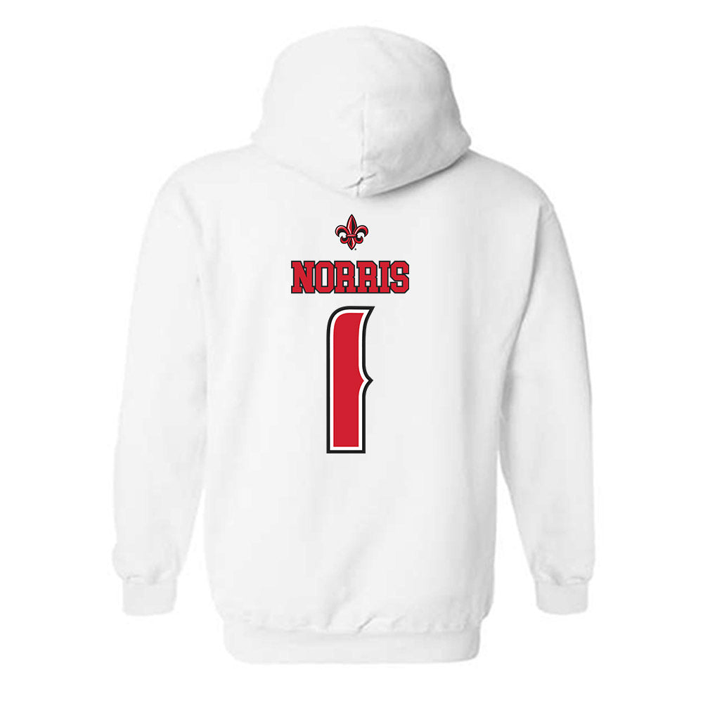 Louisiana - NCAA Women's Basketball : Kahlen Norris - Replica Shersey Hooded Sweatshirt-1