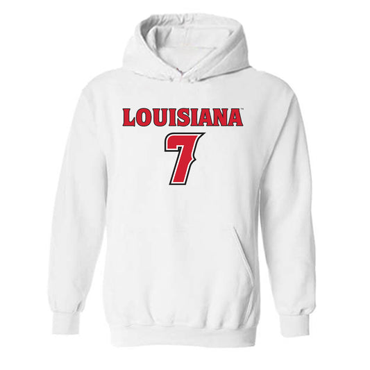 Louisiana - NCAA Men's Basketball : Christian Landry - Replica Shersey Hooded Sweatshirt-0
