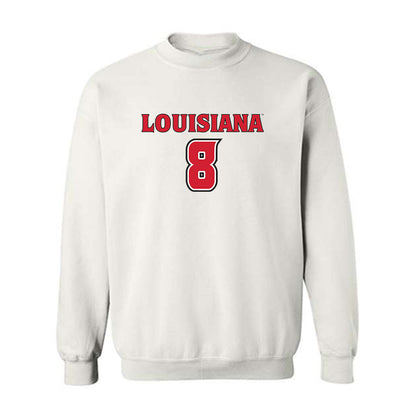 Louisiana - NCAA Men's Basketball : Mostapha El Moutaouakkil - Replica Shersey Crewneck Sweatshirt-0