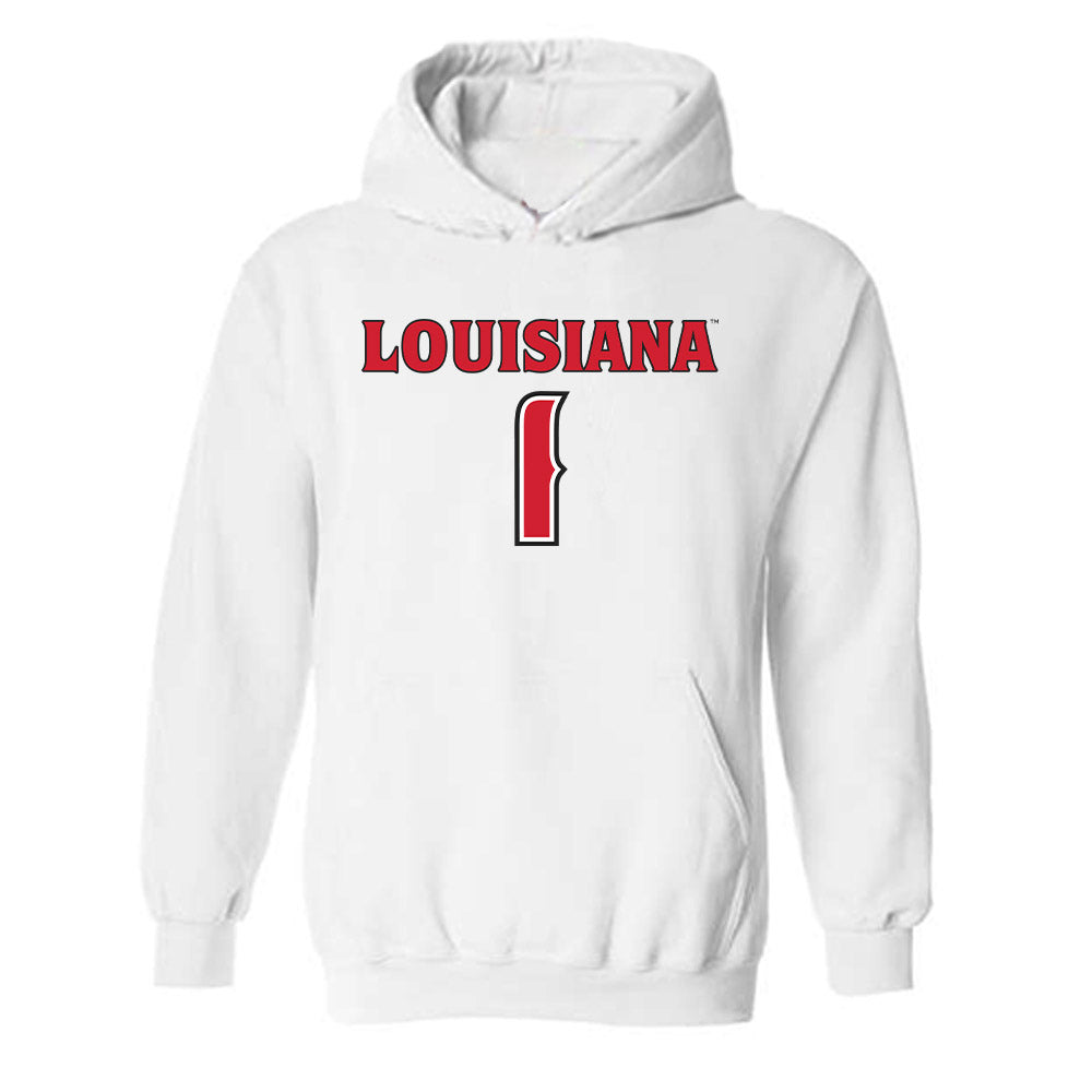 Louisiana - NCAA Men's Basketball : Zeke Cook - Replica Shersey Hooded Sweatshirt-0