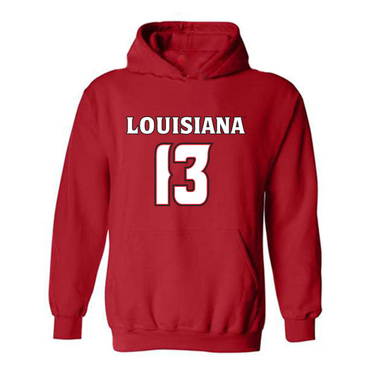 Louisiana - NCAA Men's Basketball : Christian Wright - Replica Shersey Hooded Sweatshirt-0