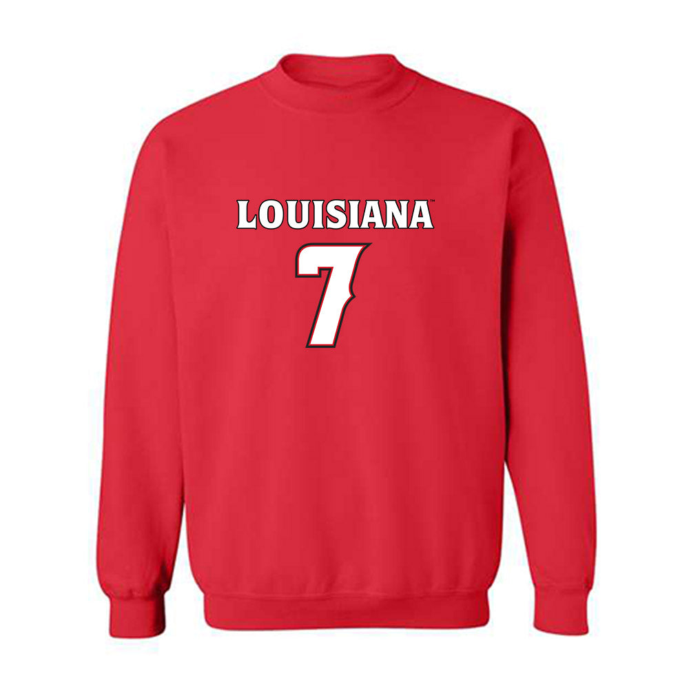 Louisiana - NCAA Men's Basketball : Christian Landry - Replica Shersey Crewneck Sweatshirt-0
