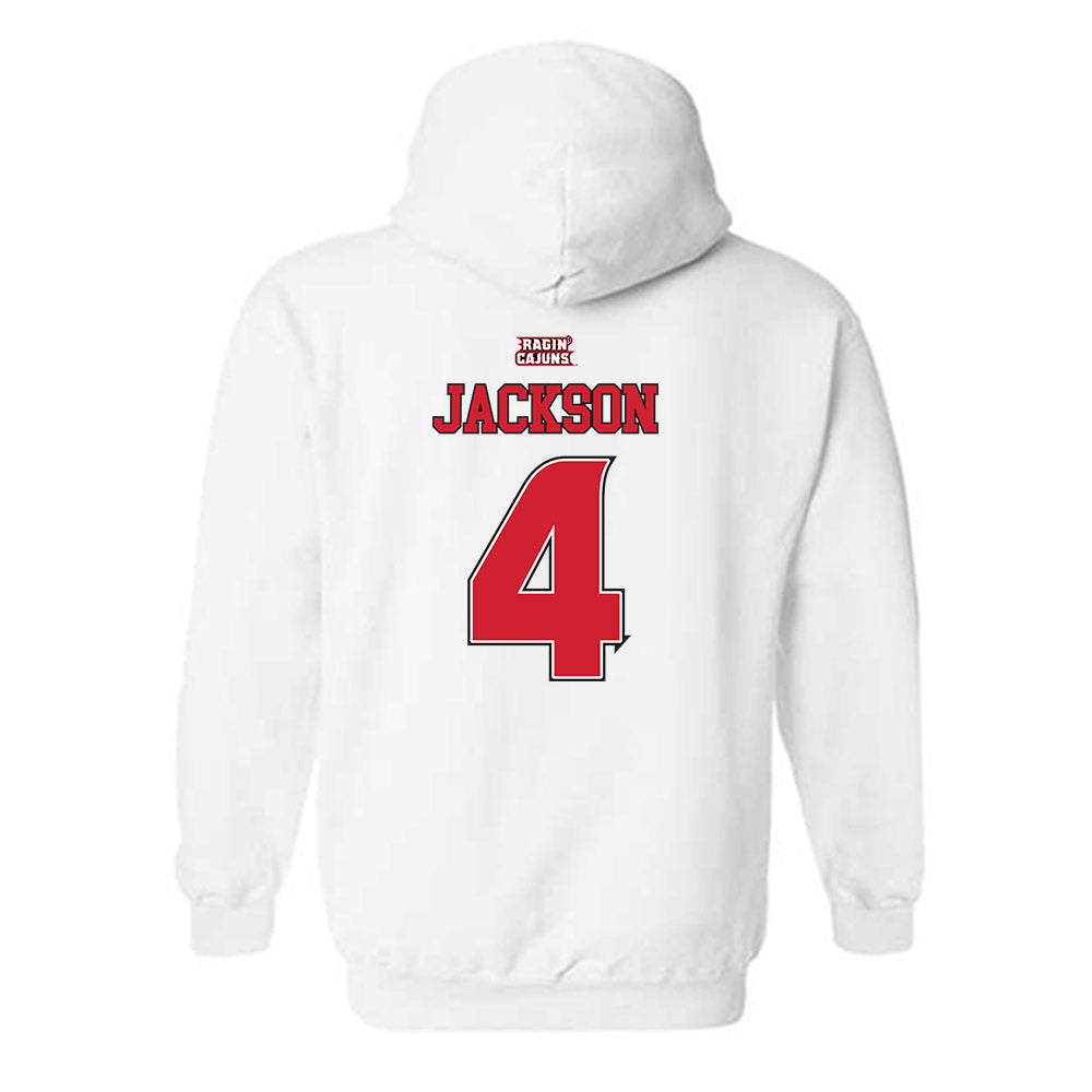 Louisiana - NCAA Women's Basketball : Jazmyne Jackson - Replica Shersey Hooded Sweatshirt-1