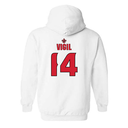 Louisiana - NCAA Women's Volleyball : Brooklyn Vigil - Replica Shersey Hooded Sweatshirt-1