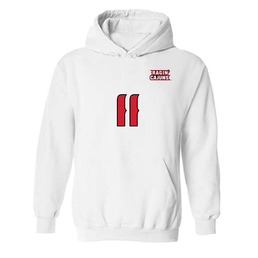 Louisiana - NCAA Women's Volleyball : Emily Williams - Replica Shersey Hooded Sweatshirt-0
