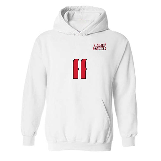 Louisiana - NCAA Women's Volleyball : Emily Williams - Replica Shersey Hooded Sweatshirt-0