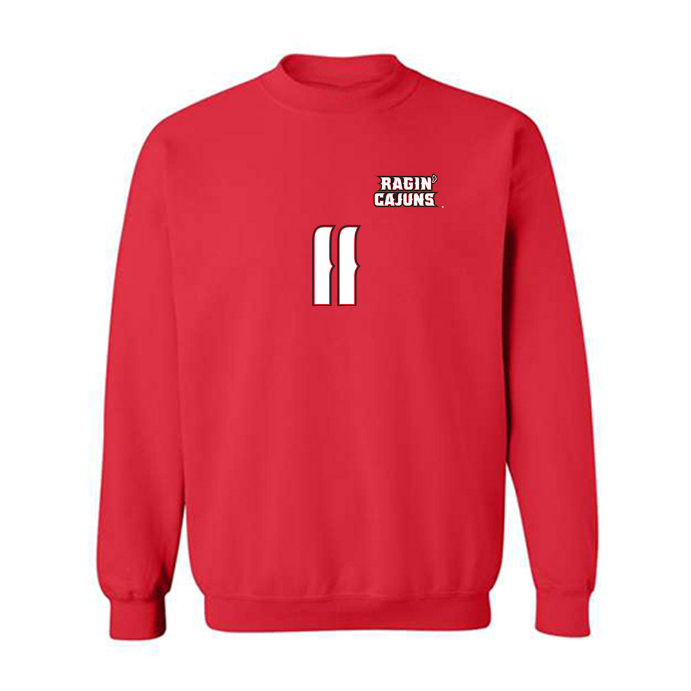 Louisiana - NCAA Women's Volleyball : Emily Williams - Replica Shersey Crewneck Sweatshirt-1