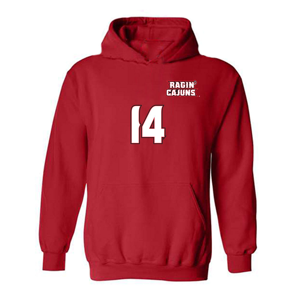 Louisiana - NCAA Women's Volleyball : Brooklyn Vigil - Replica Shersey Hooded Sweatshirt-0