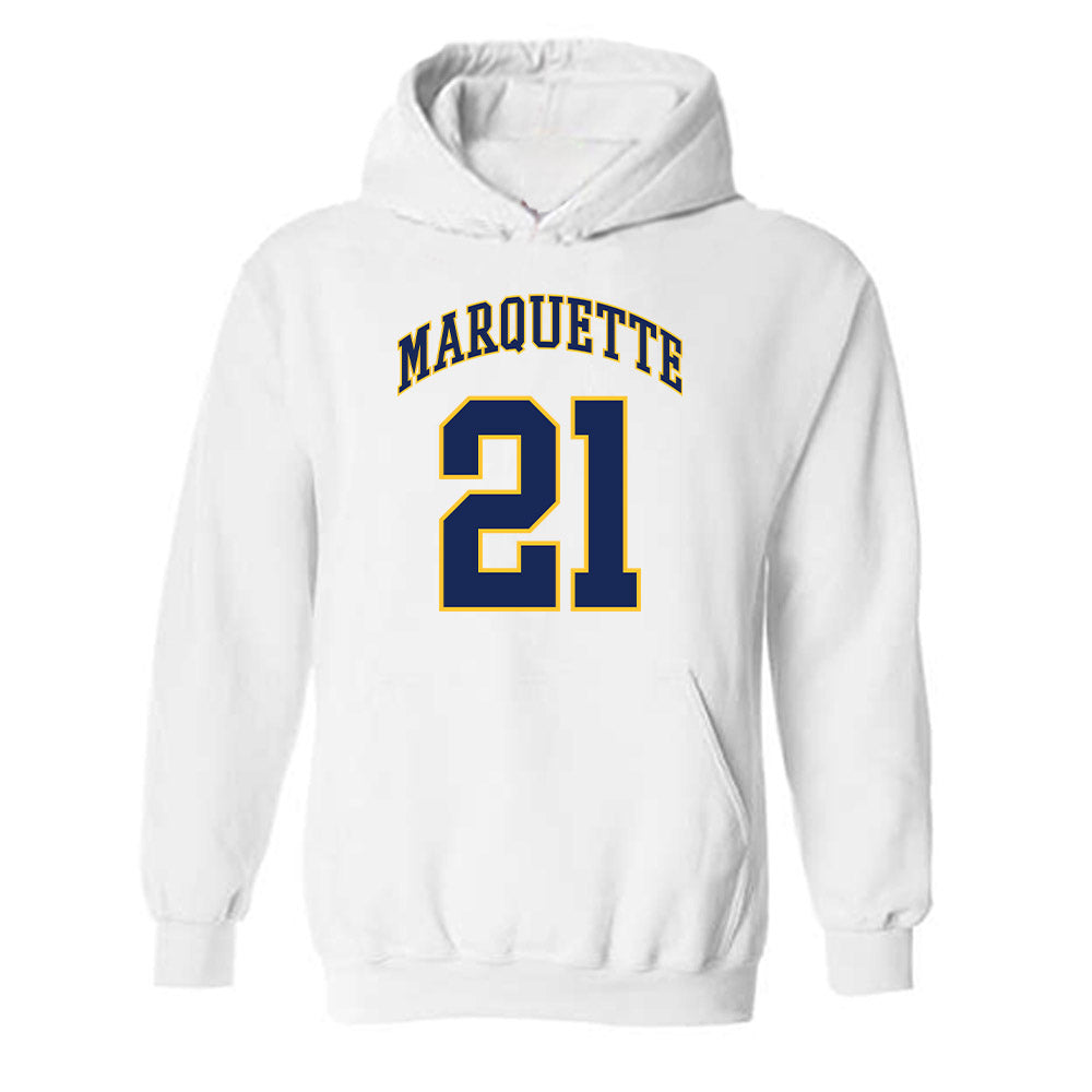 Marquette - NCAA Men's Basketball : Ian Miletic - Replica Shersey Hooded Sweatshirt-0