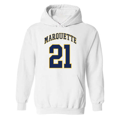 Marquette - NCAA Men's Basketball : Ian Miletic - Replica Shersey Hooded Sweatshirt-0