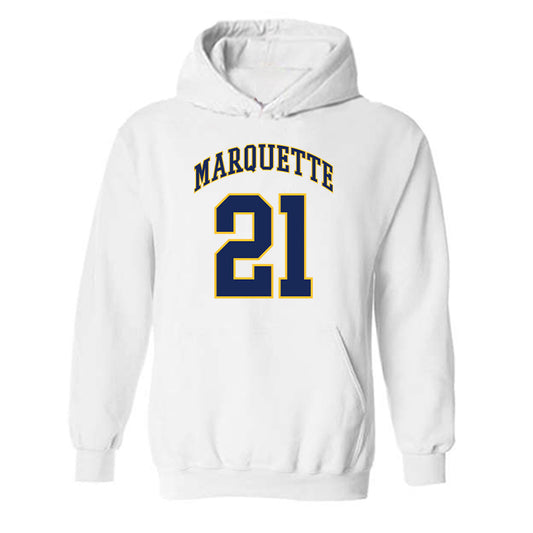 Marquette - NCAA Men's Basketball : Ian Miletic - Replica Shersey Hooded Sweatshirt-0