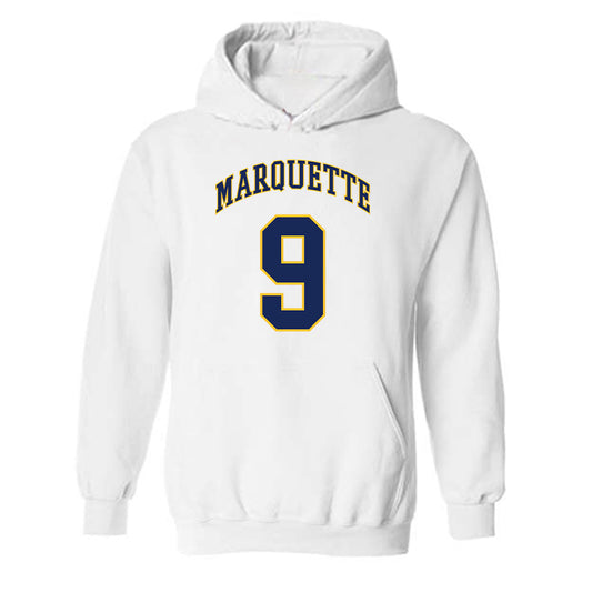 Marquette - NCAA Men's Basketball : Damarius Owens - Replica Shersey Hooded Sweatshirt-0