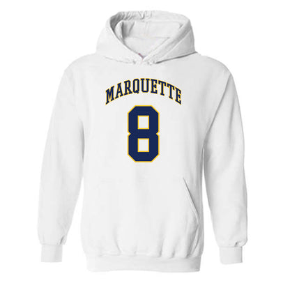 Marquette - NCAA Men's Basketball : Joshua Clark - Replica Shersey Hooded Sweatshirt