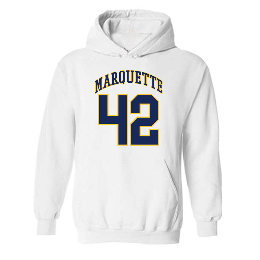 Marquette - NCAA Men's Basketball : Braeden Brenn - Replica Shersey Hooded Sweatshirt-0