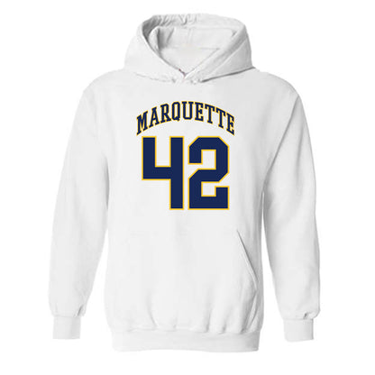 Marquette - NCAA Men's Basketball : Braeden Brenn - Replica Shersey Hooded Sweatshirt-0