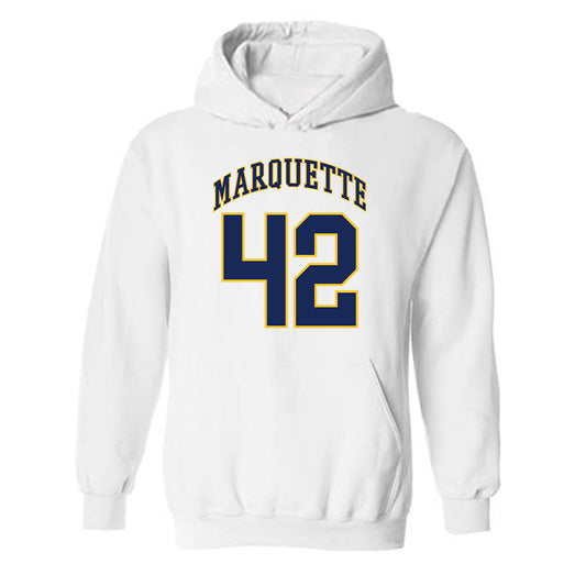 Marquette - NCAA Men's Basketball : Braeden Brenn - Replica Shersey Hooded Sweatshirt-0