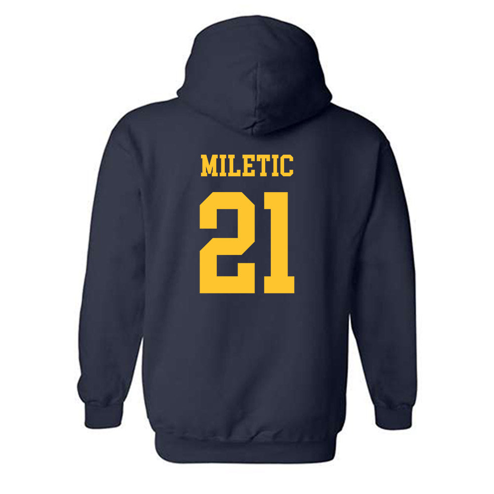 Marquette - NCAA Men's Basketball : Ian Miletic - Replica Shersey Hooded Sweatshirt-1