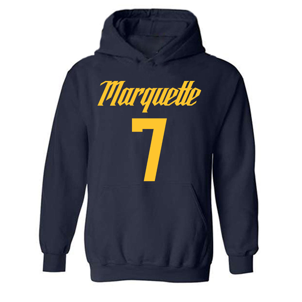 Marquette - NCAA Men's Basketball : Zaide Lowery - Replica Shersey Hooded Sweatshirt-0