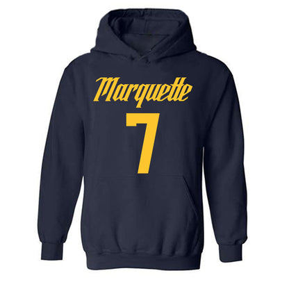Marquette - NCAA Men's Basketball : Zaide Lowery - Replica Shersey Hooded Sweatshirt-0