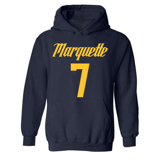 Marquette - NCAA Men's Basketball : Zaide Lowery - Replica Shersey Hooded Sweatshirt-0