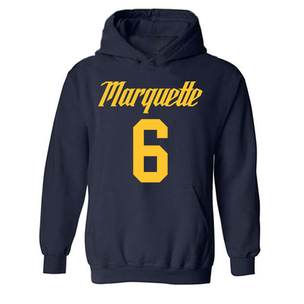 Marquette - NCAA Men's Basketball : Sheek Pearson - Replica Shersey Hooded Sweatshirt-0