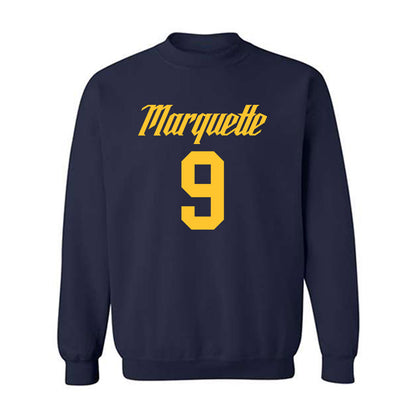 Marquette - NCAA Men's Basketball : Damarius Owens - Replica Shersey Crewneck Sweatshirt-0