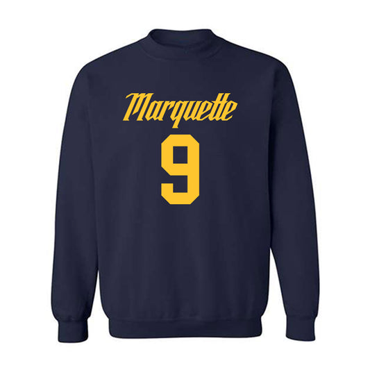 Marquette - NCAA Men's Basketball : Damarius Owens - Replica Shersey Crewneck Sweatshirt-0