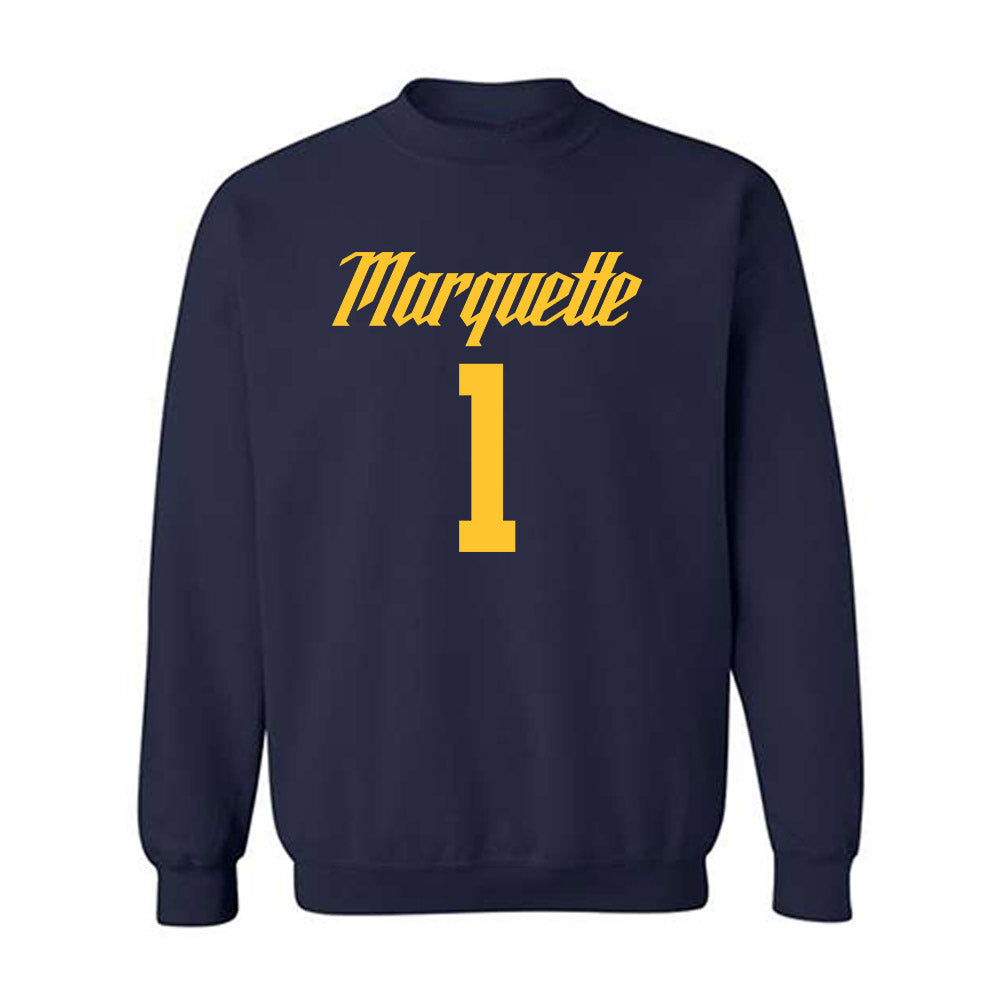 Marquette - NCAA Men's Basketball : Nash Walker - Replica Shersey Crewneck Sweatshirt-0