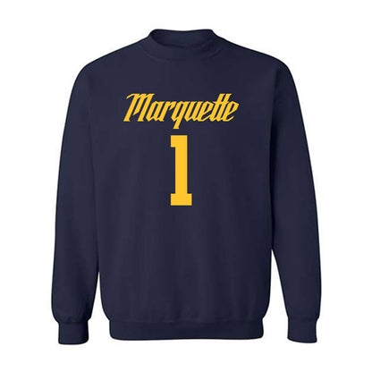 Marquette - NCAA Men's Basketball : Nash Walker - Replica Shersey Crewneck Sweatshirt-0