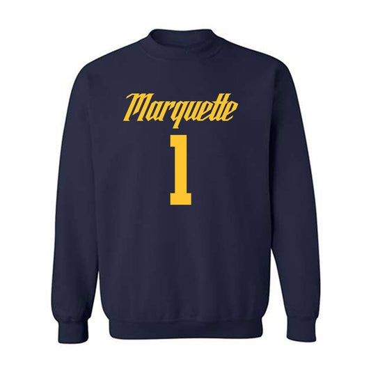 Marquette - NCAA Men's Basketball : Nash Walker - Replica Shersey Crewneck Sweatshirt-0