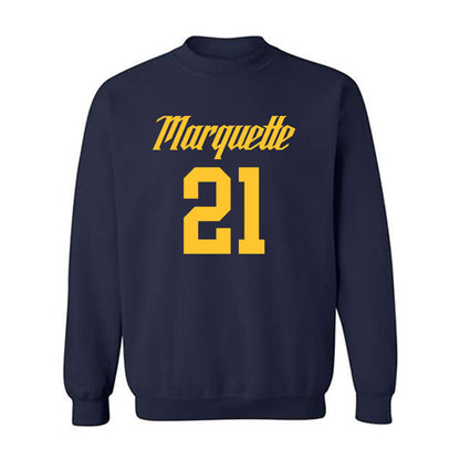 Marquette - NCAA Men's Basketball : Ian Miletic - Replica Shersey Crewneck Sweatshirt-0