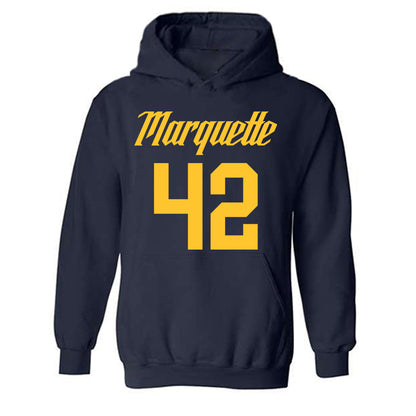 Marquette - NCAA Men's Basketball : Braeden Brenn - Replica Shersey Hooded Sweatshirt-0