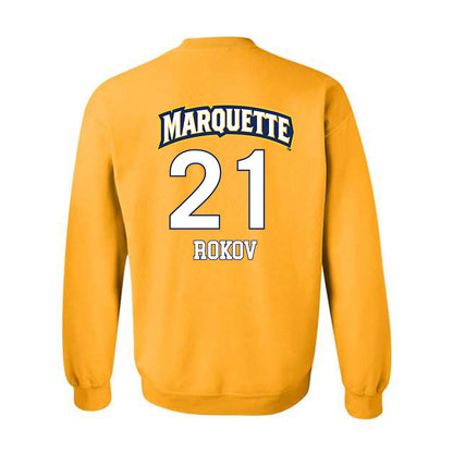 Marquette - NCAA Men's Soccer : Gabriel Rokov - Replica Shersey Crewneck Sweatshirt-1